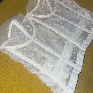 Merry Widow 1950s lace bustier